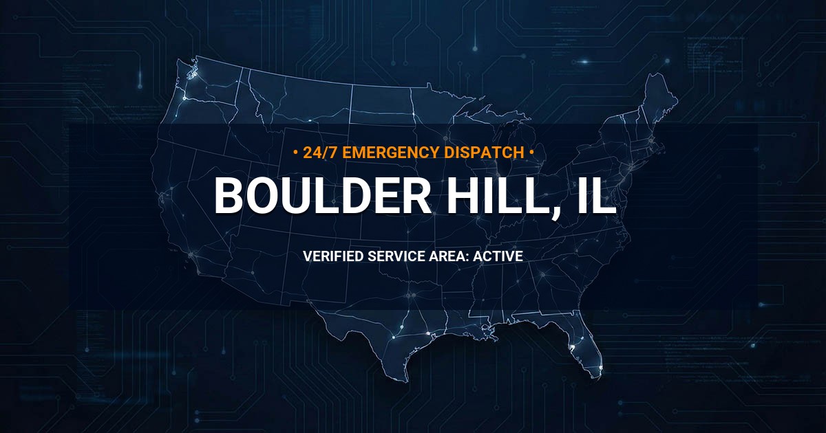 Emergency Plumbing Dispatch Map for Plumbing Services: Boulder Hill, IL