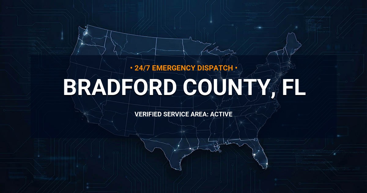 Emergency Plumbing Dispatch Map for Bradford County Plumbing Logistics