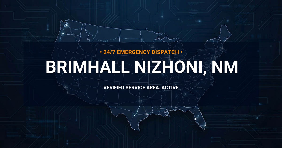 Emergency Plumbing Dispatch Map for Plumbing Services: Brimhall Nizhoni, NM