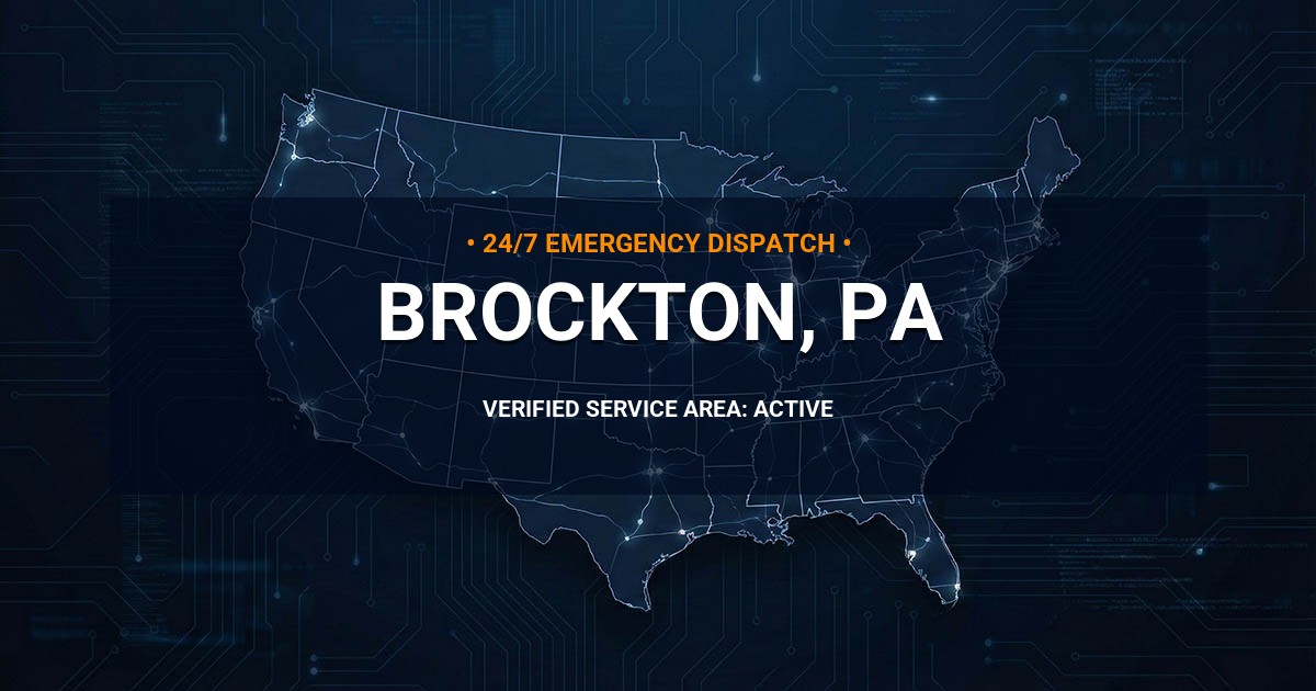 Emergency Plumbing Dispatch Map for Plumbing Services: Brockton, PA