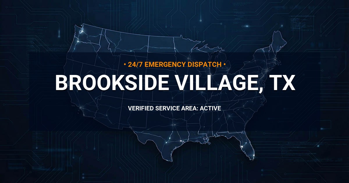 Emergency Plumbing Dispatch Map for Plumbing Services: Brookside Village, TX