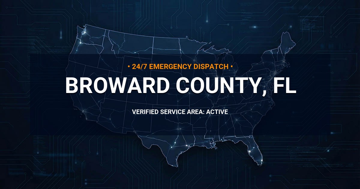 Emergency Plumbing Dispatch Map for Broward County Plumbing Logistics
