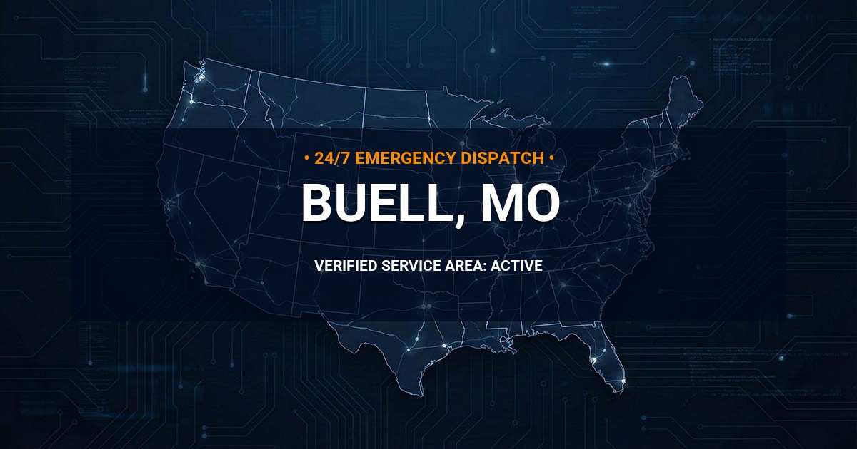 Emergency Plumbing Dispatch Map for Plumbing Services: Buell, MO