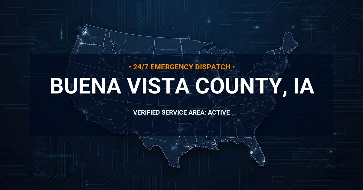 Emergency Plumbing Dispatch Map for Buena Vista County Plumbing Logistics