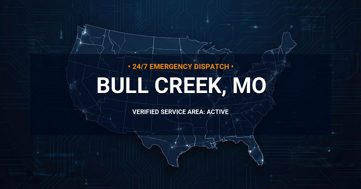 Emergency Plumbing Dispatch Map for Plumbing Services: Bull Creek, MO