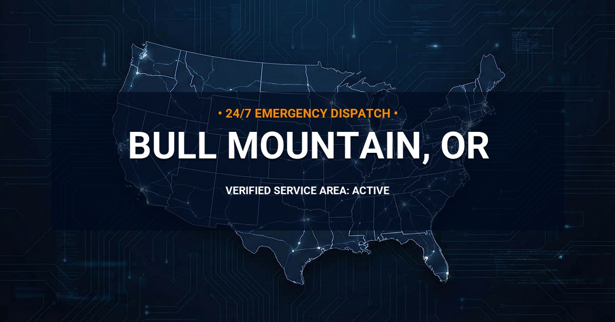 Emergency Plumbing Dispatch Map for Plumbing Services: Bull Mountain, OR