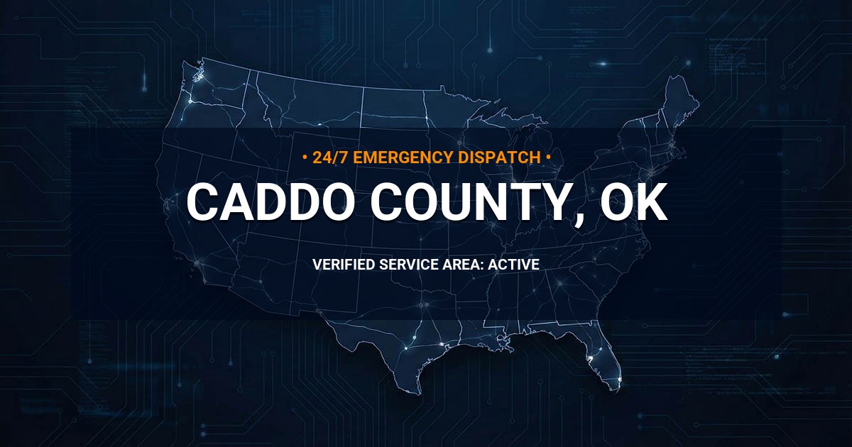 Emergency Plumbing Dispatch Map for Caddo County Plumbing Logistics