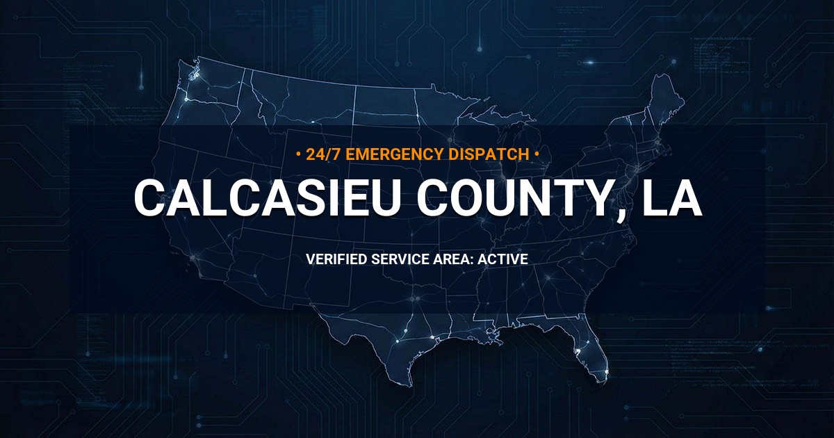 Emergency Plumbing Dispatch Map for Calcasieu County Plumbing Logistics