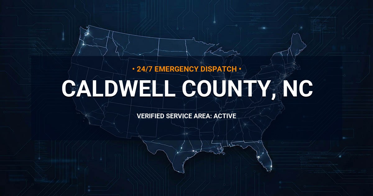 Emergency Plumbing Dispatch Map for Caldwell County Plumbing Logistics