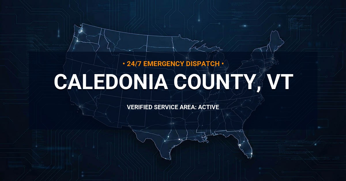 Emergency Plumbing Dispatch Map for Caledonia County Plumbing Logistics