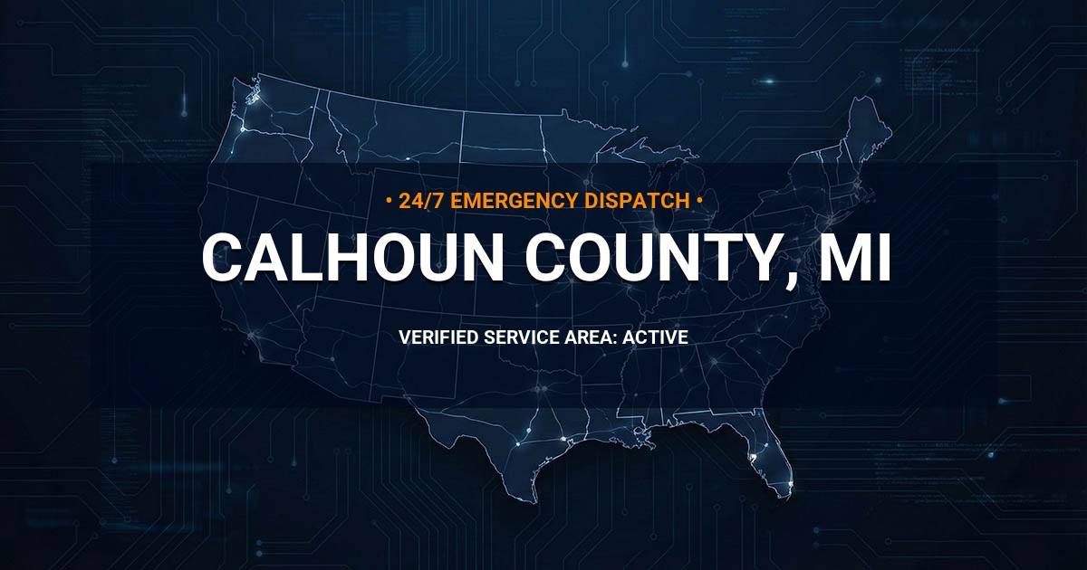Emergency Plumbing Dispatch Map for Calhoun County Plumbing Logistics