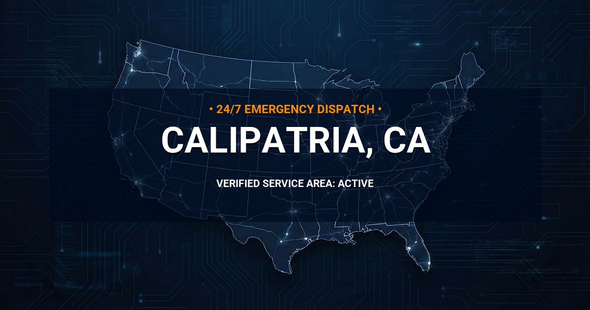 Emergency Plumbing Dispatch Map for Plumbing Services: Calipatria, CA
