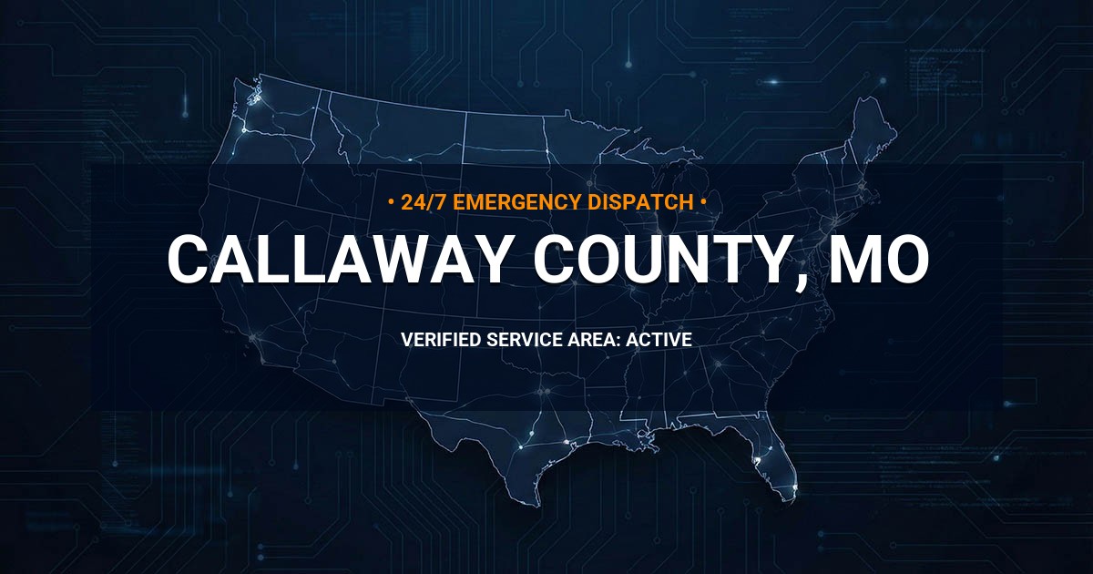 Emergency Plumbing Dispatch Map for Callaway County Plumbing Logistics