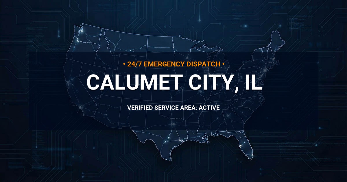Emergency Plumbing Dispatch Map for Plumbing Services: Calumet City, IL