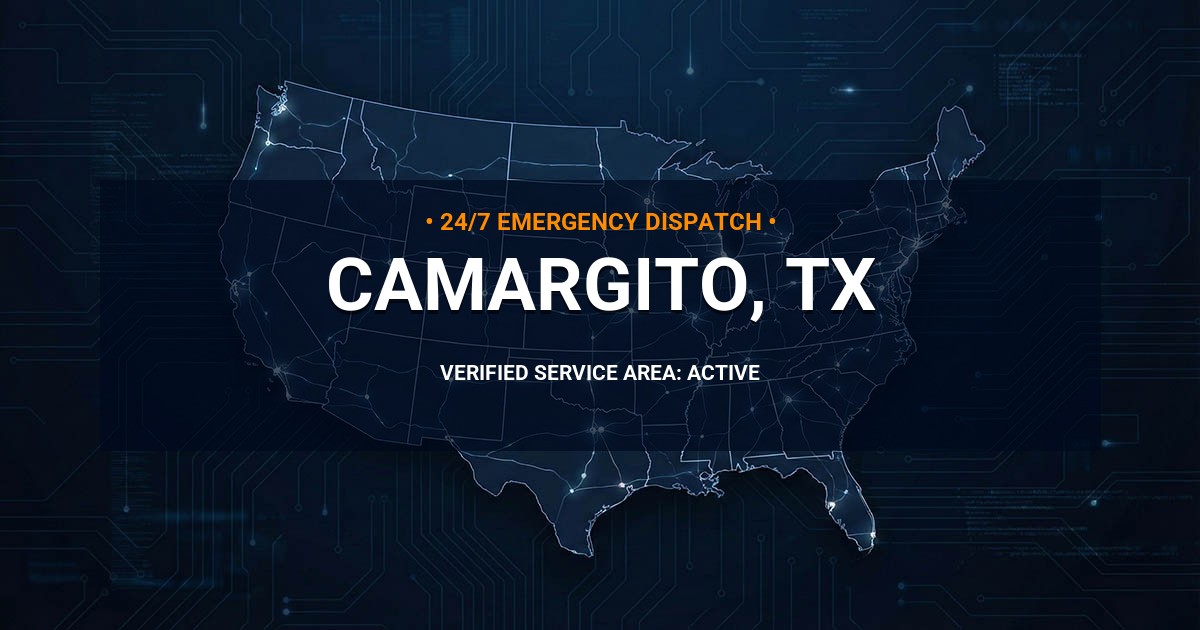 Emergency Plumbing Dispatch Map for Plumbing Services: Camargito, TX