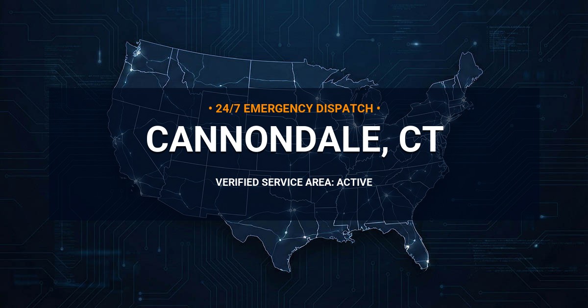Emergency Plumbing Dispatch Map for Plumbing Services: Cannondale, CT