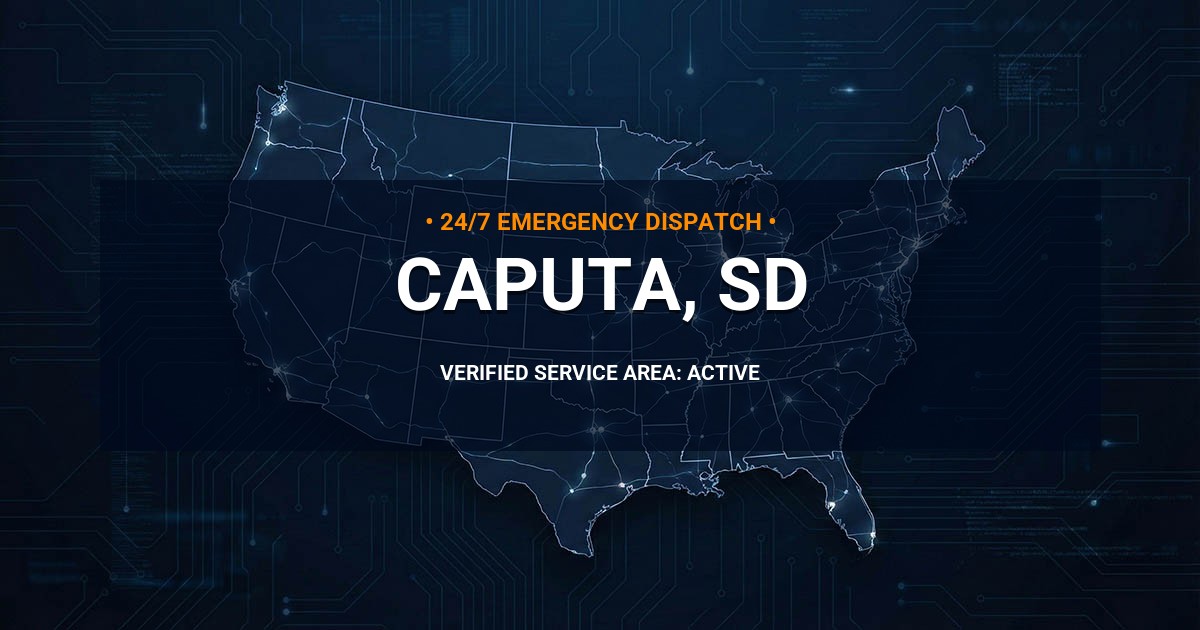 Emergency Plumbing Dispatch Map for Plumbing Services: Caputa, SD