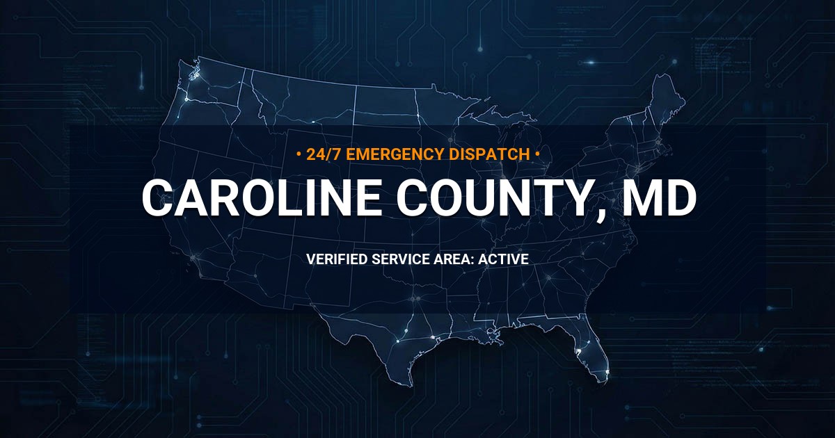 Emergency Plumbing Dispatch Map for Caroline County Plumbing Logistics