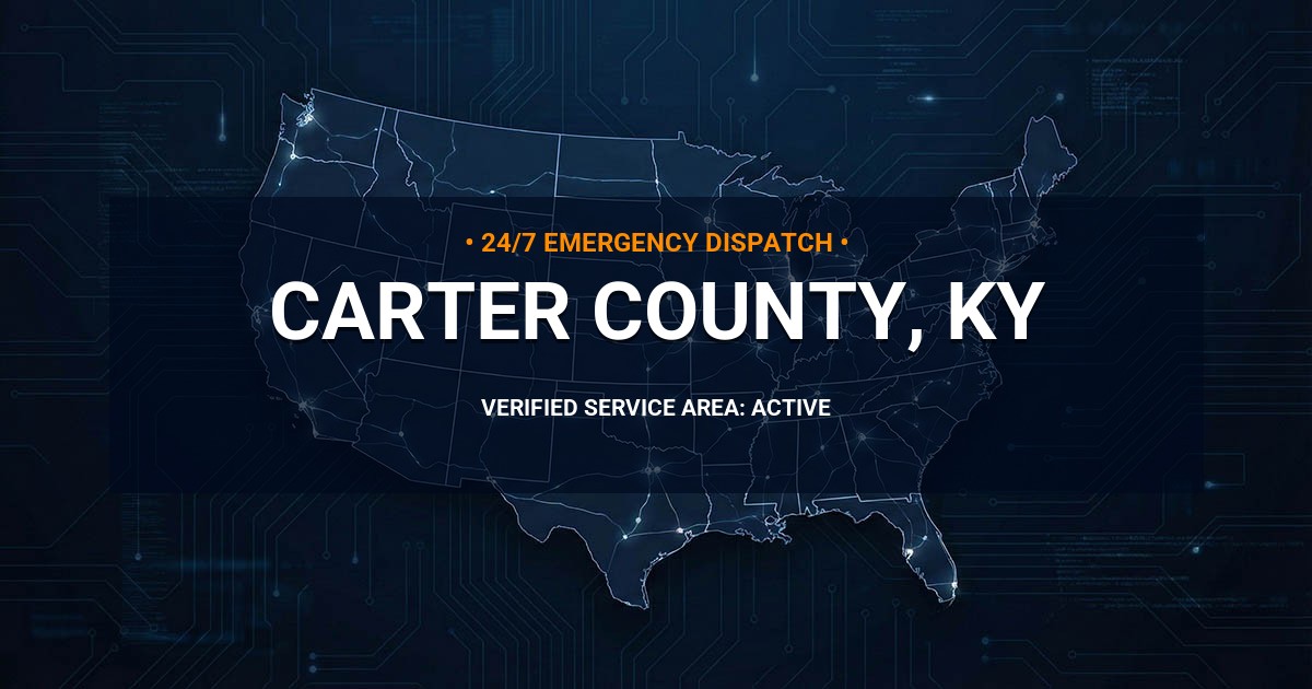 Emergency Plumbing Dispatch Map for Carter County Plumbing Logistics
