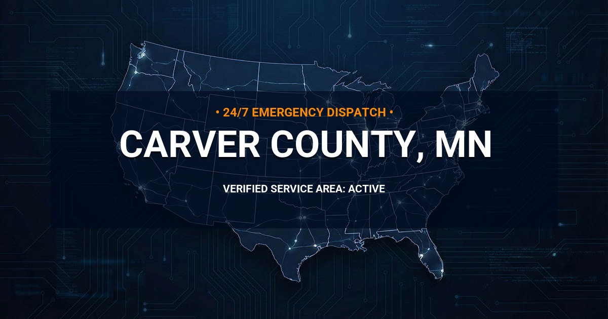 Emergency Plumbing Dispatch Map for Carver County Plumbing Logistics