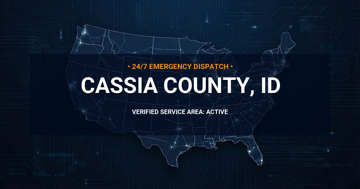Emergency Plumbing Dispatch Map for Cassia County Plumbing Logistics