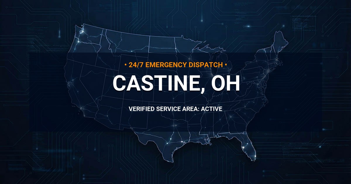 Emergency Plumbing Dispatch Map for Plumbing Services: Castine, OH