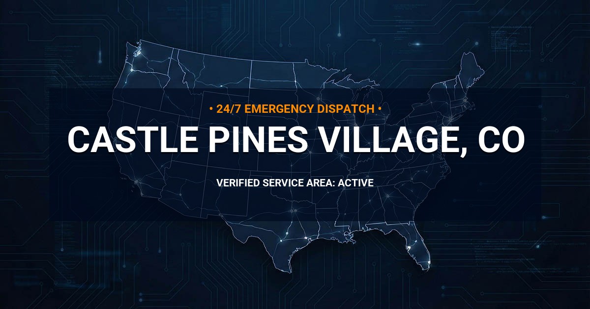 Emergency Plumbing Dispatch Map for Plumbing Services: Castle Pines Village, CO