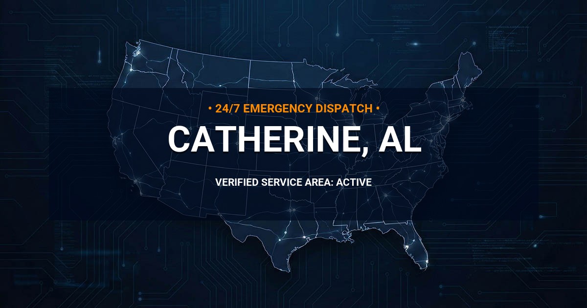 Emergency Plumbing Dispatch Map for Plumbing Services: Catherine, AL