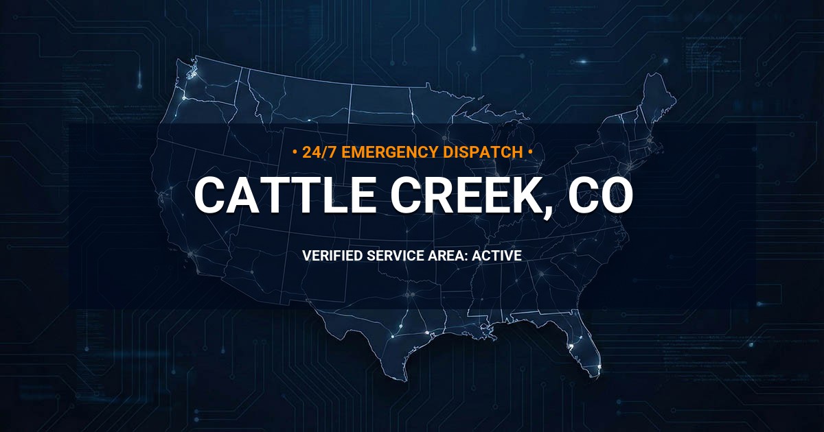 Emergency Plumbing Dispatch Map for Plumbing Services: Cattle Creek, CO