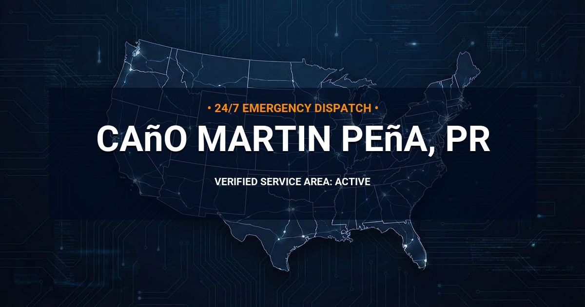 Emergency Plumbing Dispatch Map for Plumbing Services: Caño Martin Peña, PR