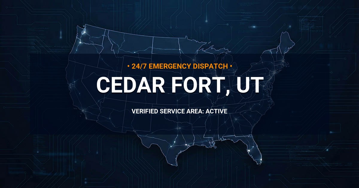 Emergency Plumbing Dispatch Map for Plumbing Services: Cedar Fort, UT