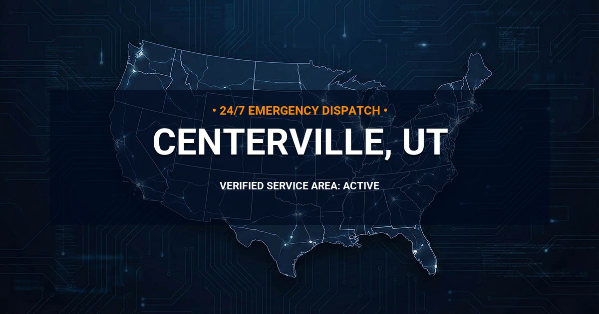 Emergency Plumbing Dispatch Map for Plumbing Services: Centerville, UT