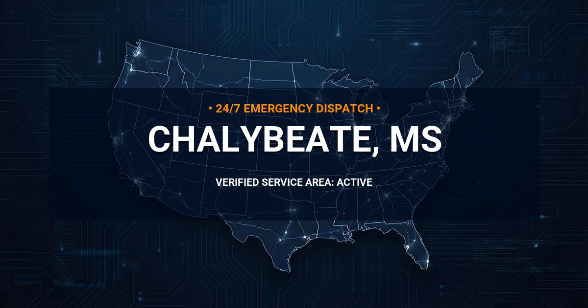 Emergency Plumbing Dispatch Map for Plumbing Services: Chalybeate, MS
