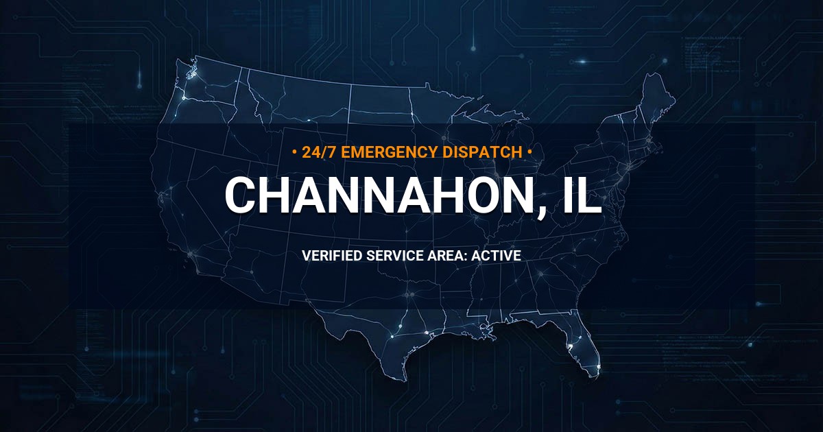 Emergency Plumbing Dispatch Map for Plumbing Services: Channahon, IL