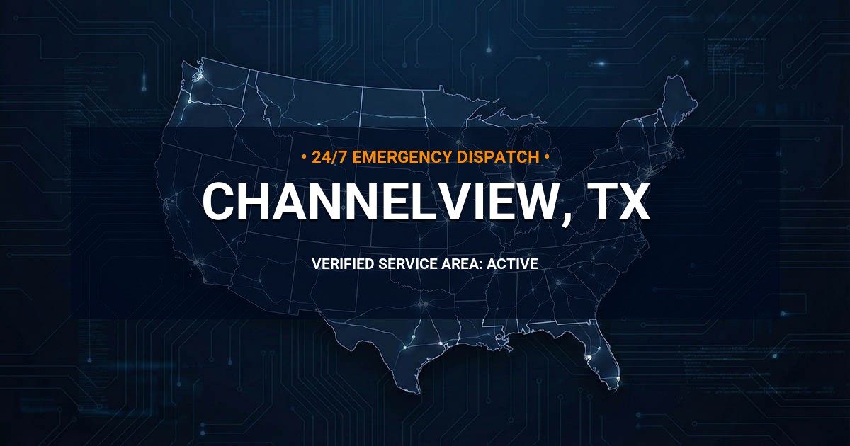 Emergency Plumbing Dispatch Map for Plumbing Services: Channelview, TX