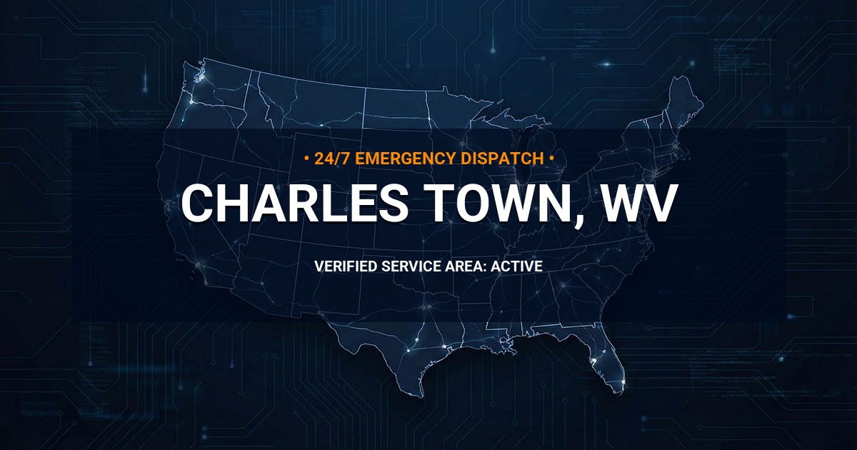 Emergency Plumbing Dispatch Map for Plumbing Services: Charles Town, WV