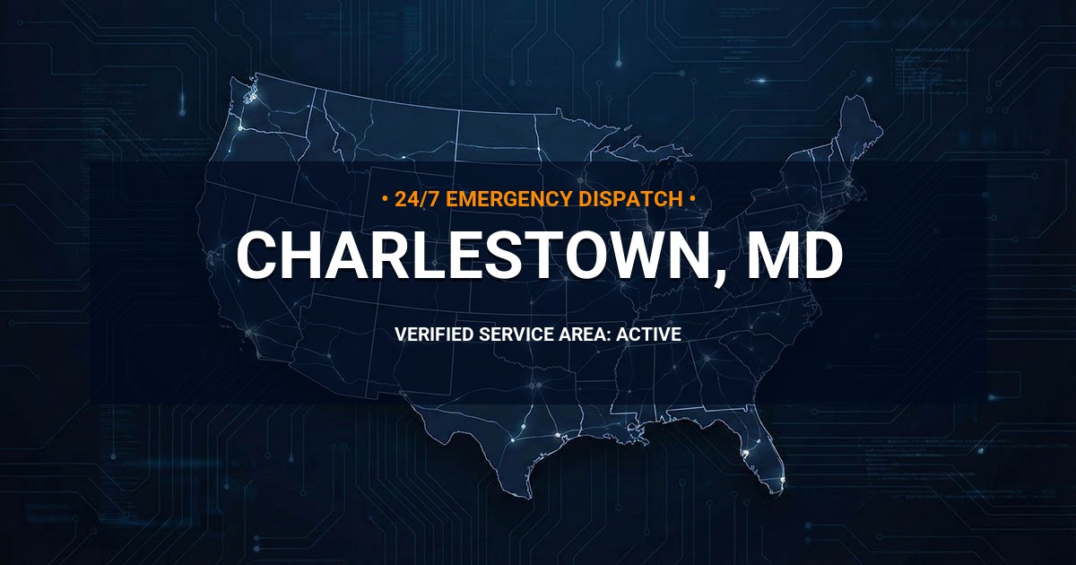 Emergency Plumbing Dispatch Map for Plumbing Services: Charlestown, MD