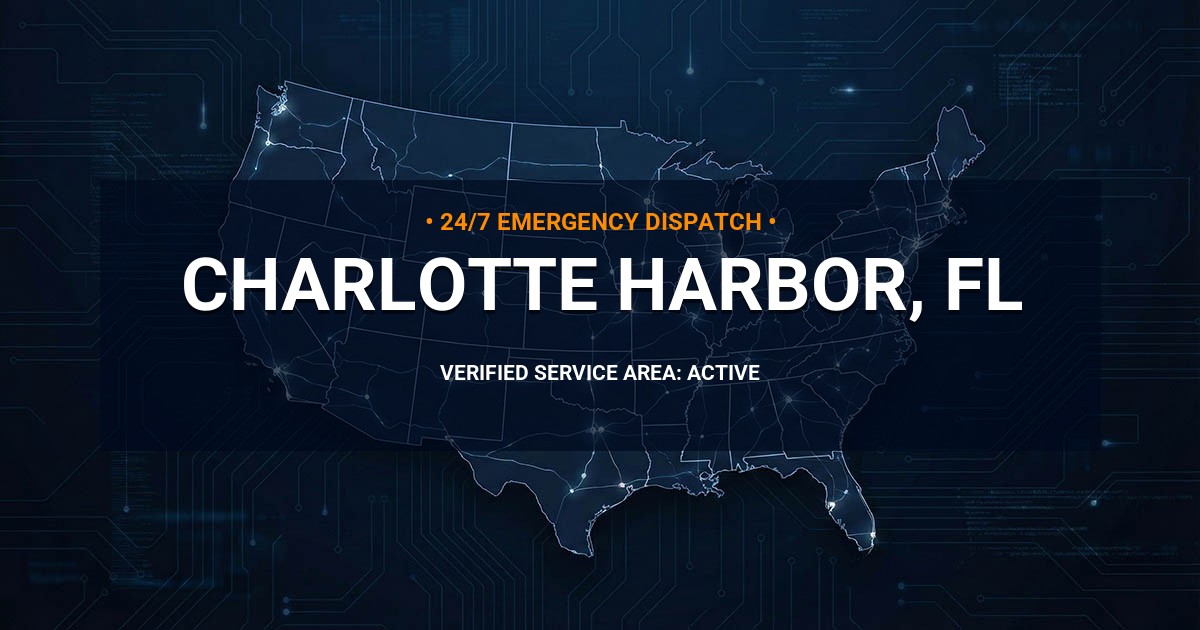Emergency Plumbing Dispatch Map for Plumbing Services: Charlotte Harbor, FL