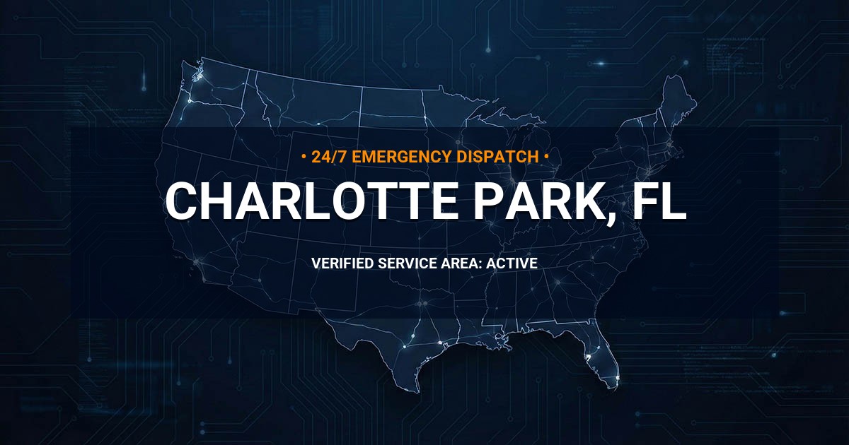 Emergency Plumbing Dispatch Map for Plumbing Services: Charlotte Park, FL
