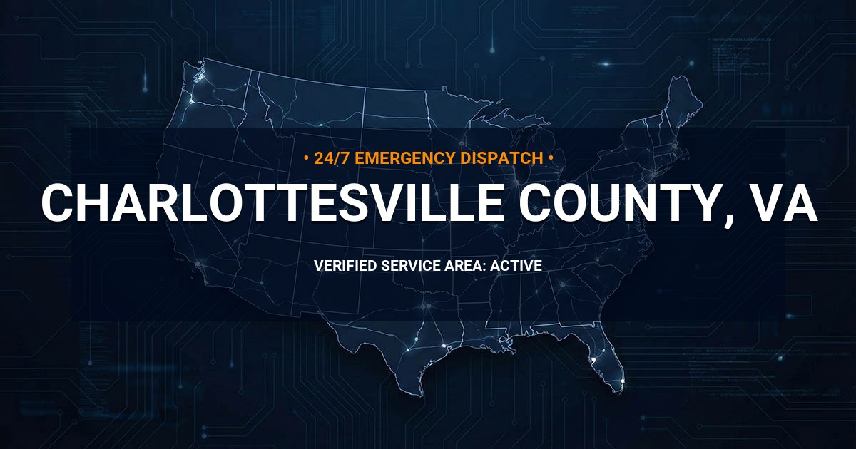 Emergency Plumbing Dispatch Map for Charlottesville County Plumbing Logistics