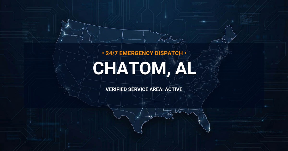 Emergency Plumbing Dispatch Map for Plumbing Services: Chatom, AL