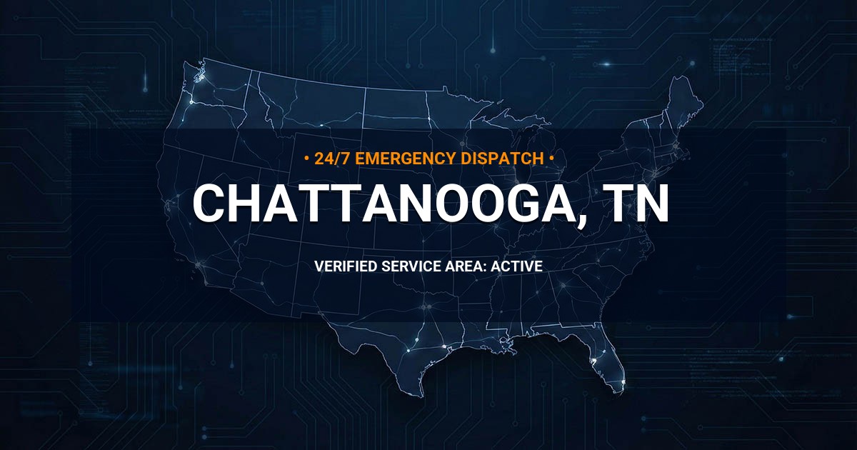 Emergency Plumbing Dispatch Map for Plumbing Services: Chattanooga, TN