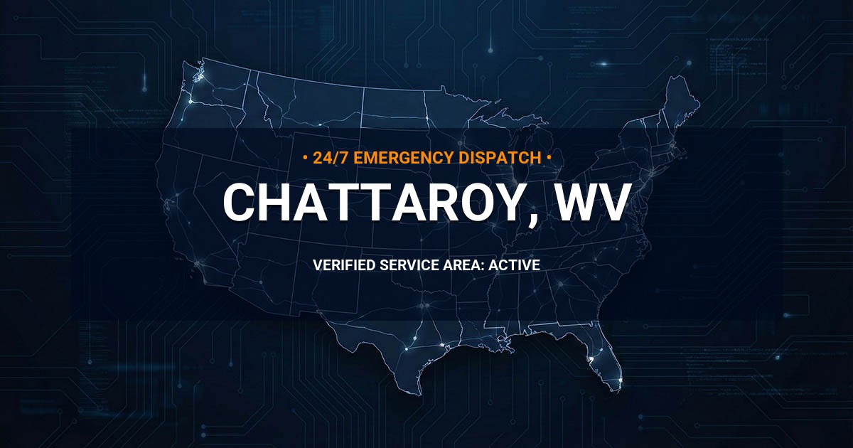 Emergency Plumbing Dispatch Map for Plumbing Services: Chattaroy, WV