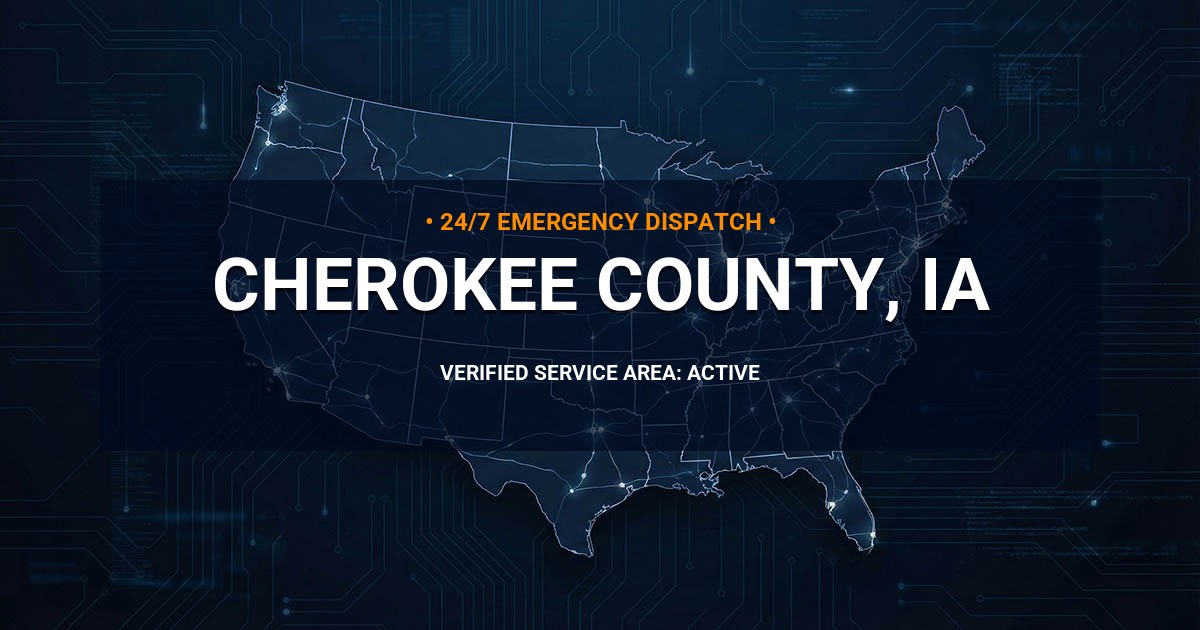 Emergency Plumbing Dispatch Map for Cherokee County Plumbing Logistics