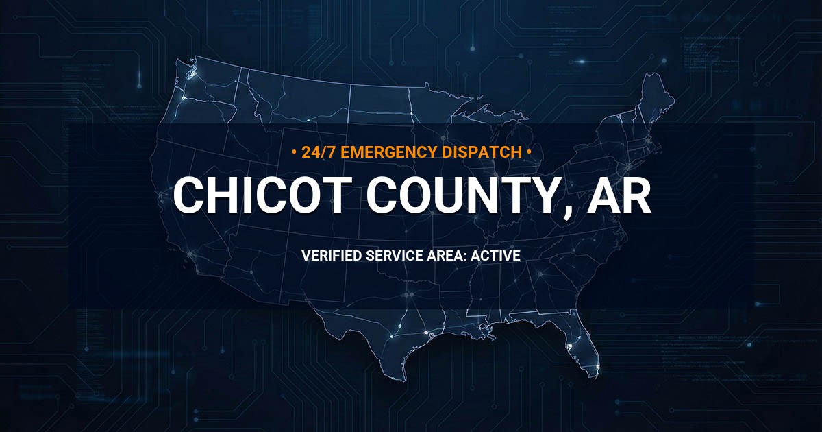 Emergency Plumbing Dispatch Map for Chicot County Plumbing Logistics