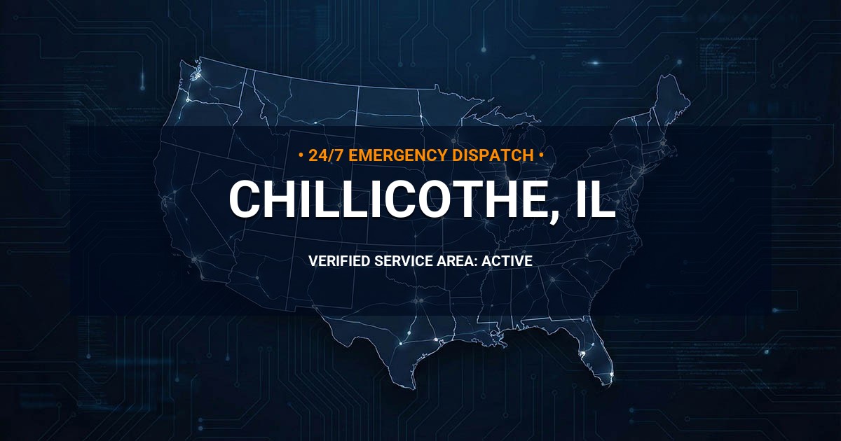 Emergency Plumbing Dispatch Map for Plumbing Services: Chillicothe, IL