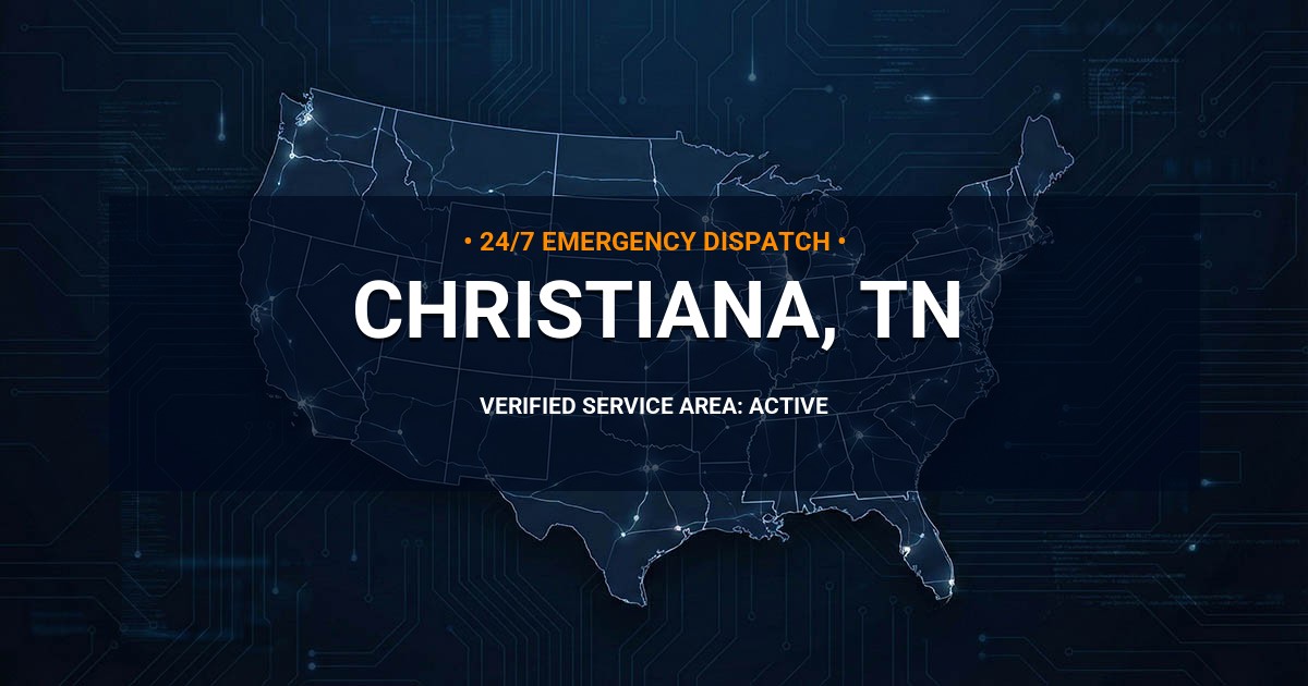Emergency Plumbing Dispatch Map for Plumbing Services: Christiana, TN