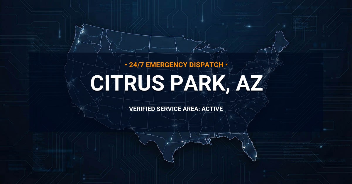 Emergency Plumbing Dispatch Map for Plumbing Services: Citrus Park, AZ