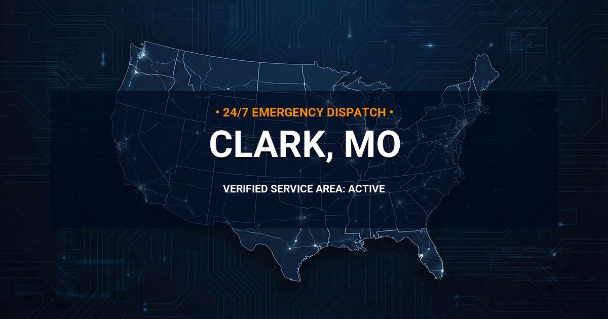 Emergency Plumbing Dispatch Map for Plumbing Services: Clark, MO