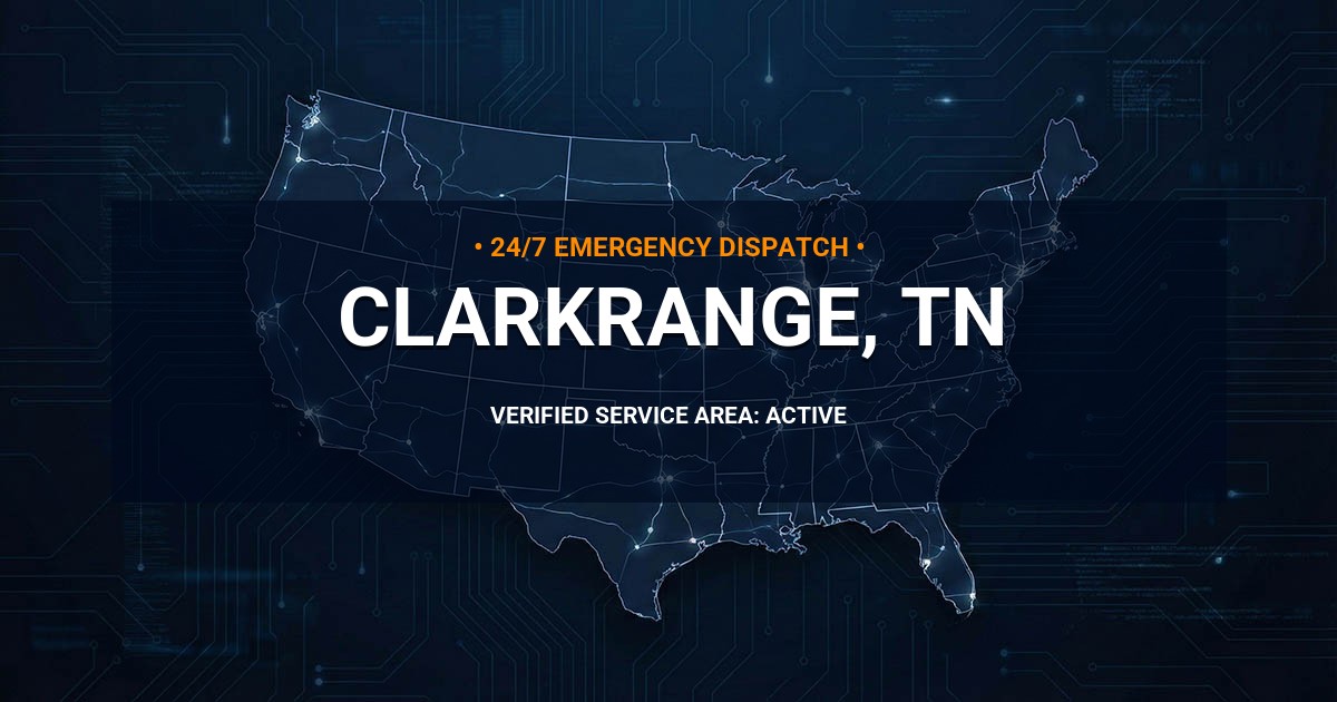 Emergency Plumbing Dispatch Map for Plumbing Services: Clarkrange, TN